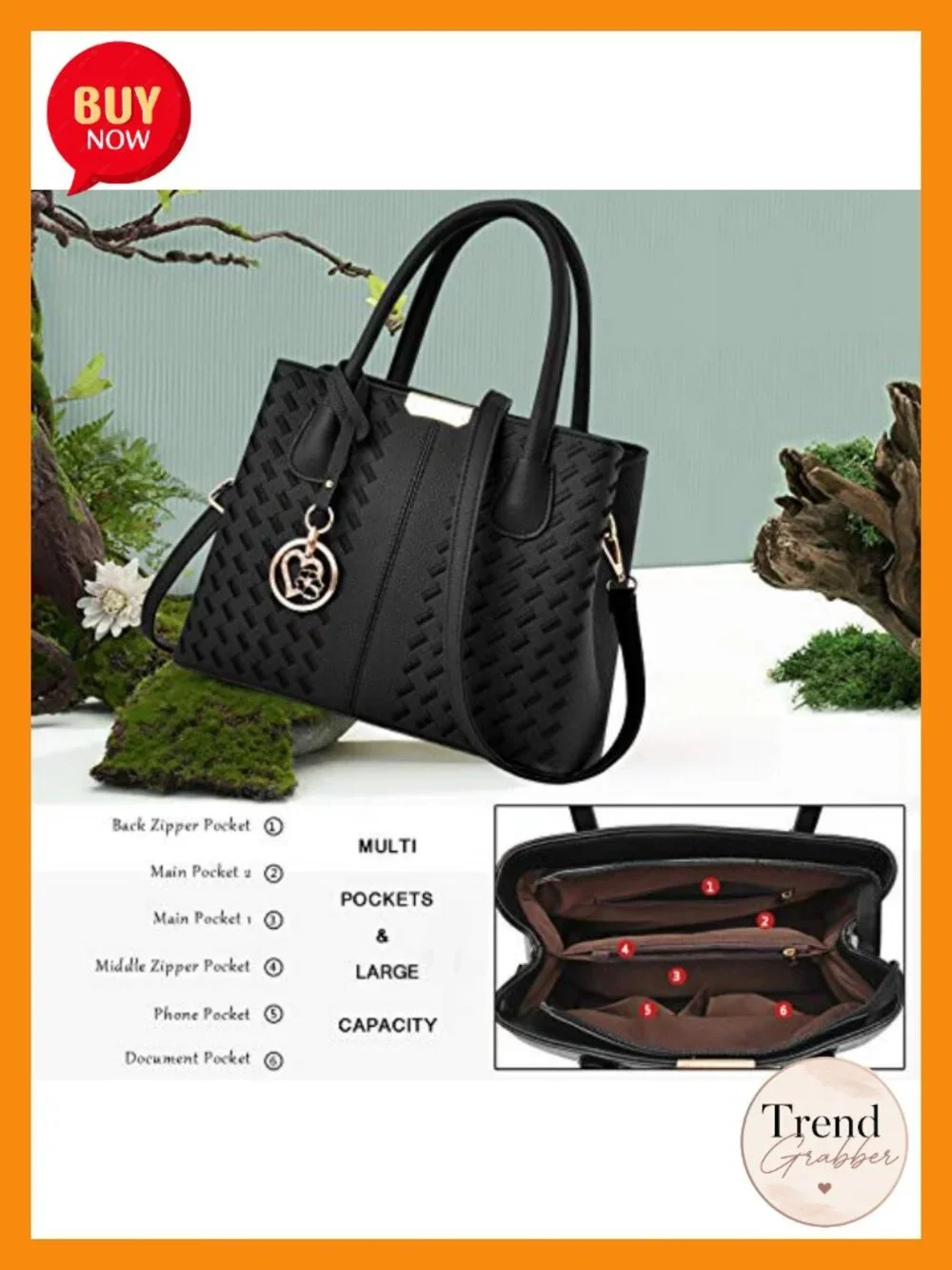 PU Leather Tote Satchel Shoulder Bag Crossbody Top Handle